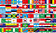 70 Multi Nations Flags